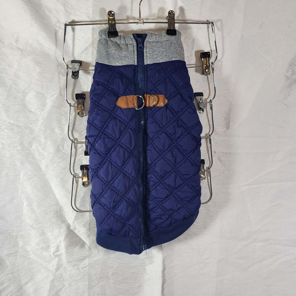 JOANN Quilted Dog Winter Coat with Faux Fur Lining, Size XL